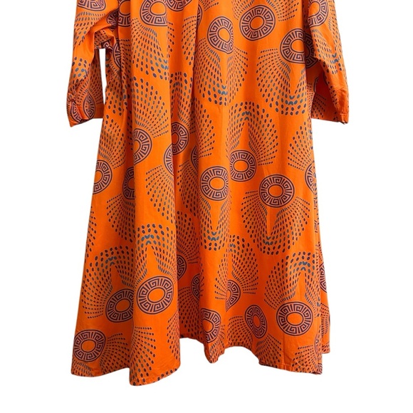 MASSEYS Global Cotton Button Up Tunic Blouse Bold Boho Oversized Size 4X - Picture 8 of 13